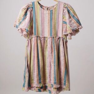 Show Me Your Mumu Brooks Babydoll Mini Dress in Paradise Stripes